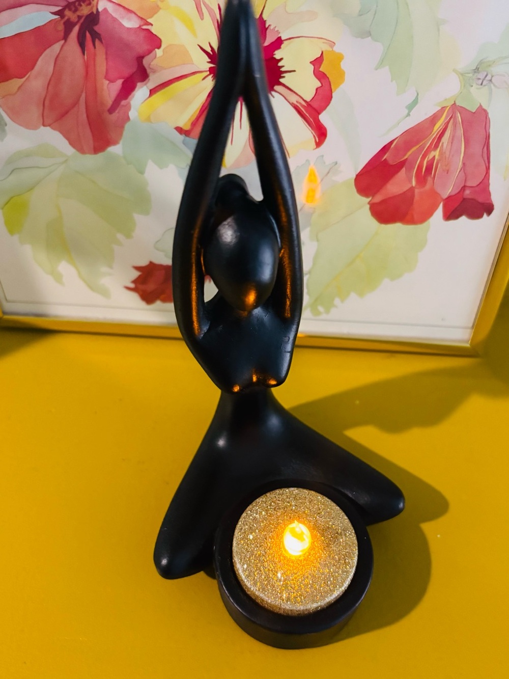 Yoga Pose Tealight Candle Holder - - Picture 6 of 6